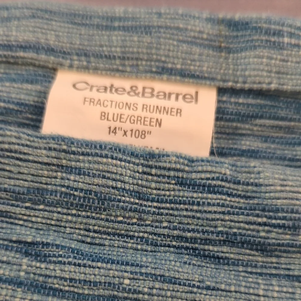 Crate&Barrel Blue and Green Runner